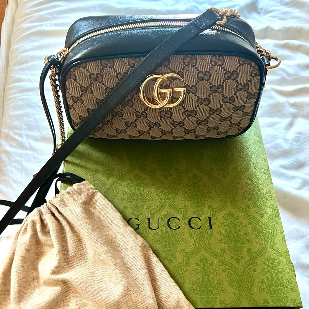 Gucci Marmont Camera Canvas Handbag